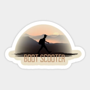 A Hiker is a Boot Scooter Sticker